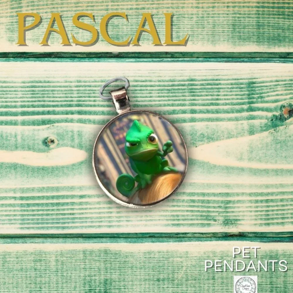 Disney Tangled-Pet Tag "Pascal", Tag accessory for pet collar - Picture 1 of 2
